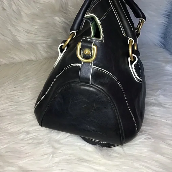 Dooney & Bourke Black Satchel with Gold Accents - Picture 13 of 16